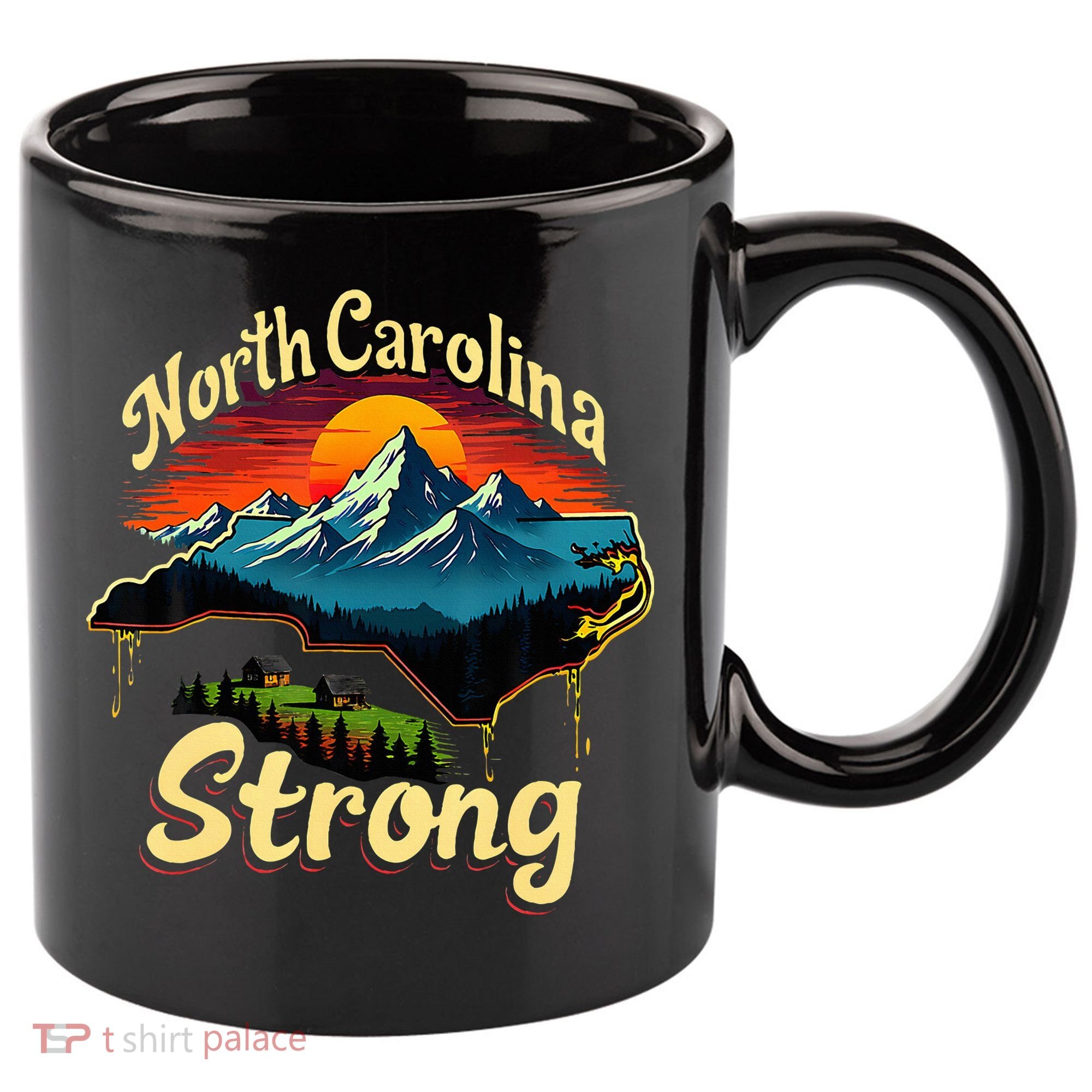 North Carolina Strong Strong Nc State Support 11oz C Handle Ceramic Mug