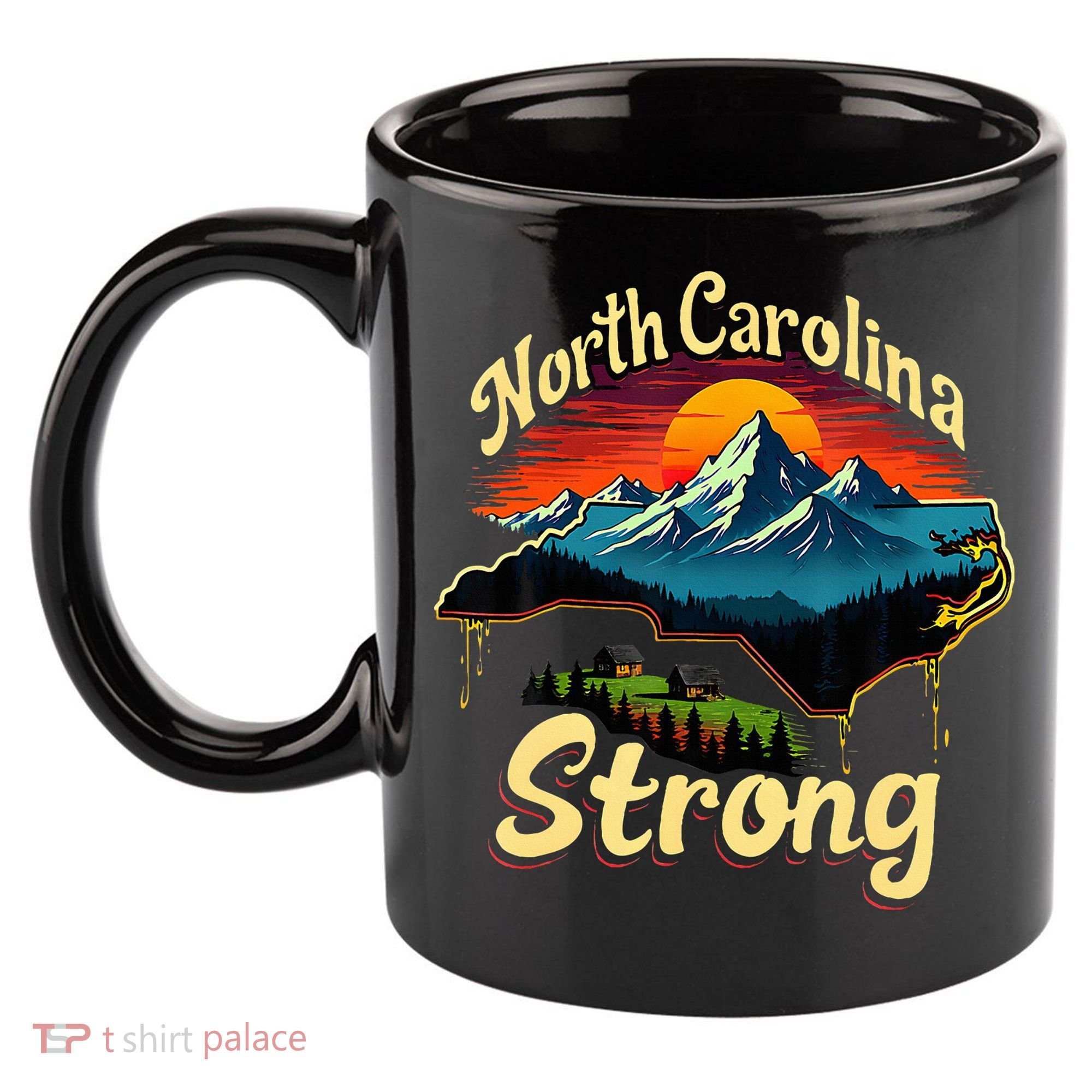 North Carolina Strong Strong Nc State Support 11oz C Handle Ceramic Mug