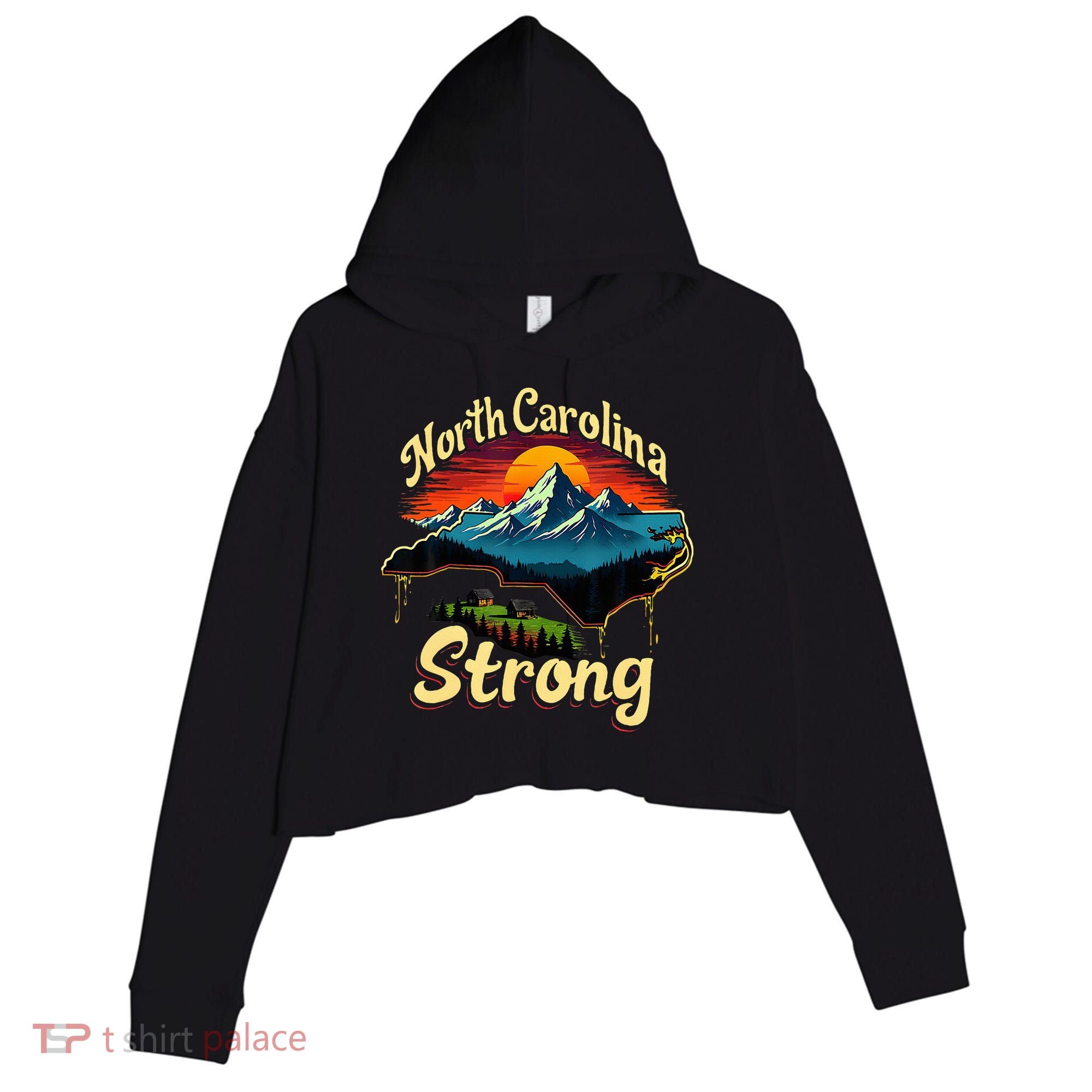North Carolina Strong Strong Nc State Support Crop Fleece Hoodie