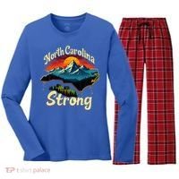 North Carolina Strong Strong Nc State Support Women's Long Sleeve Flannel Pajama Set  thumb 0
