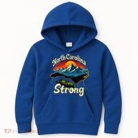 North Carolina Strong Strong Nc State Support Kids Hoodie thumb 0