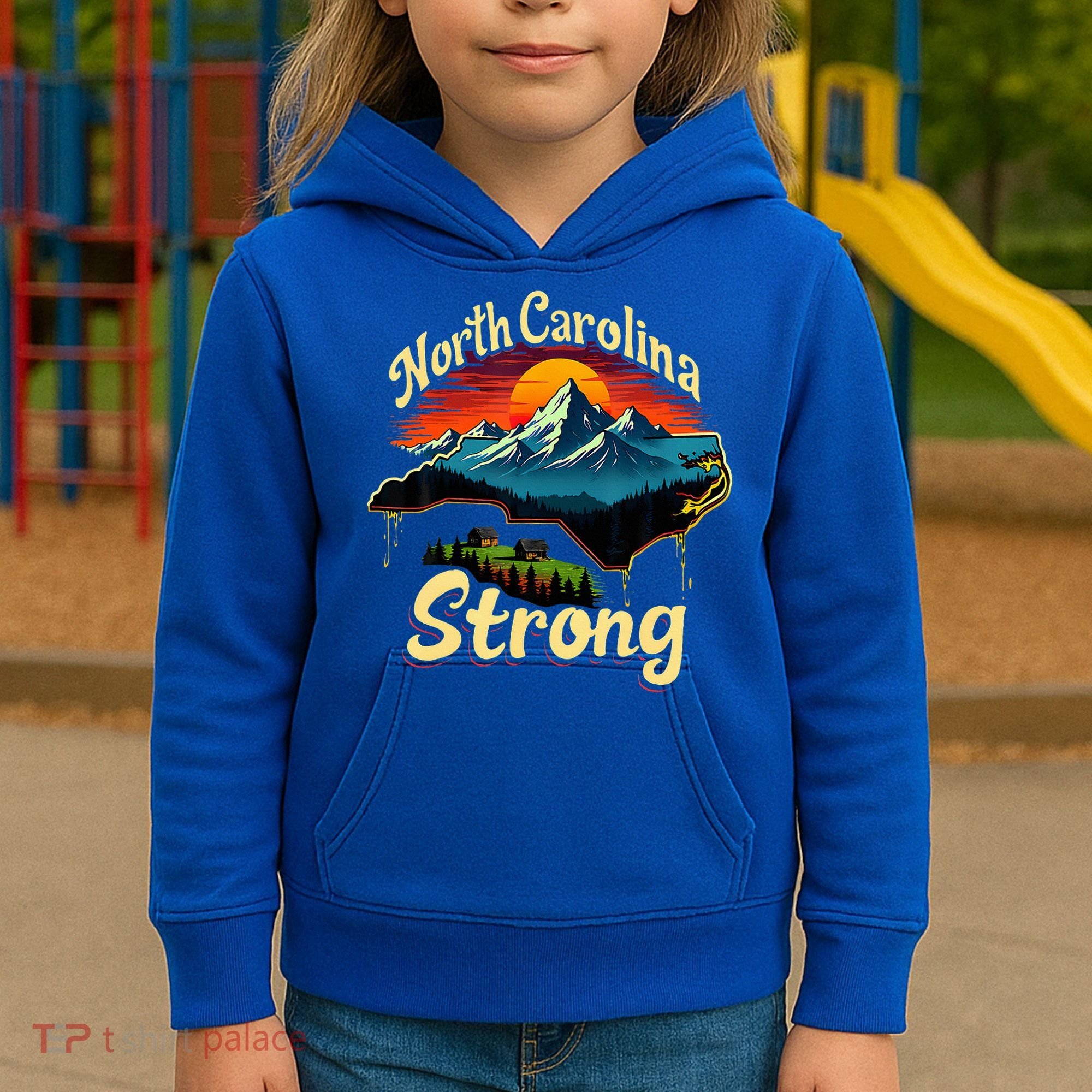 North Carolina Strong Strong Nc State Support Kids Hoodie