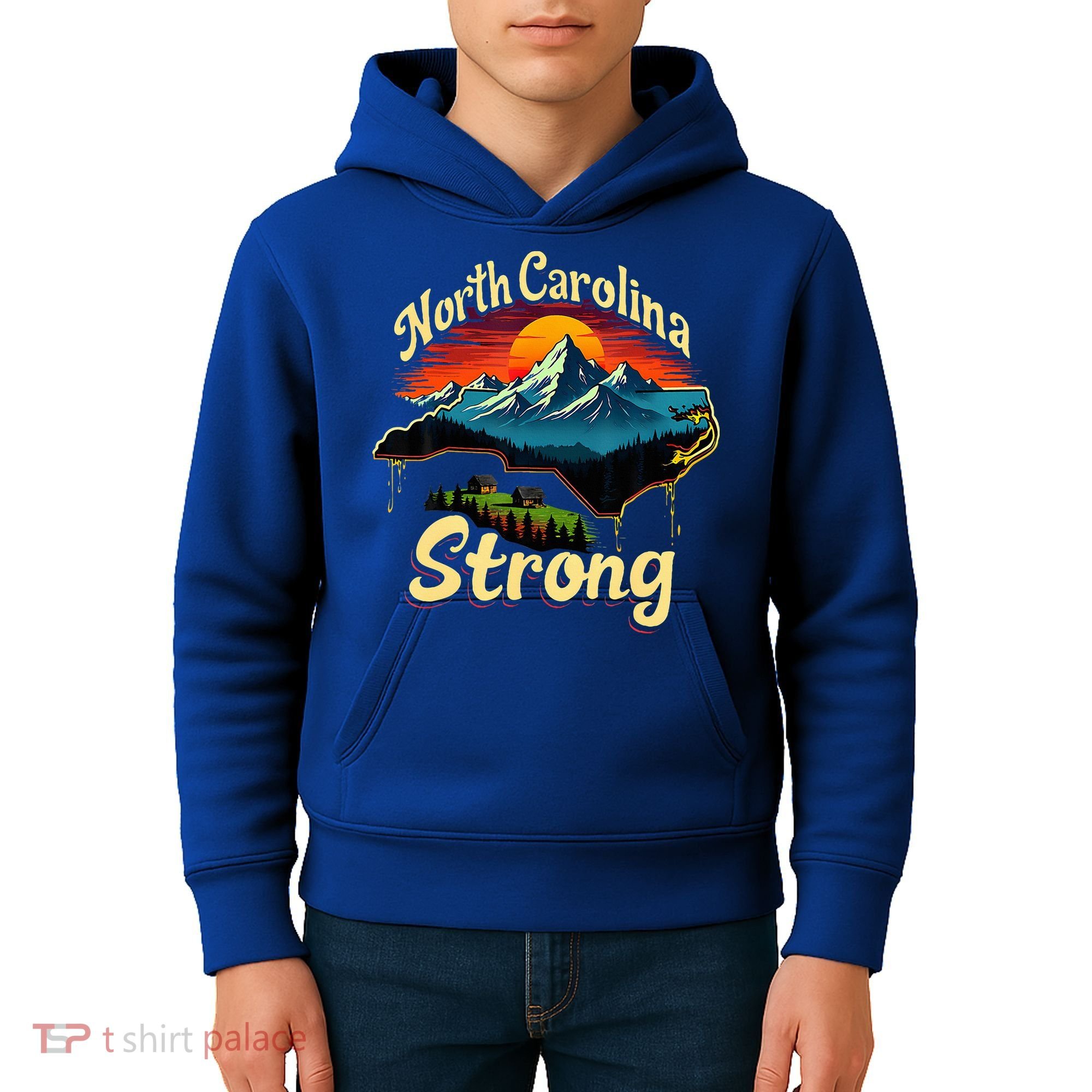 North Carolina Strong Strong Nc State Support Kids Hoodie