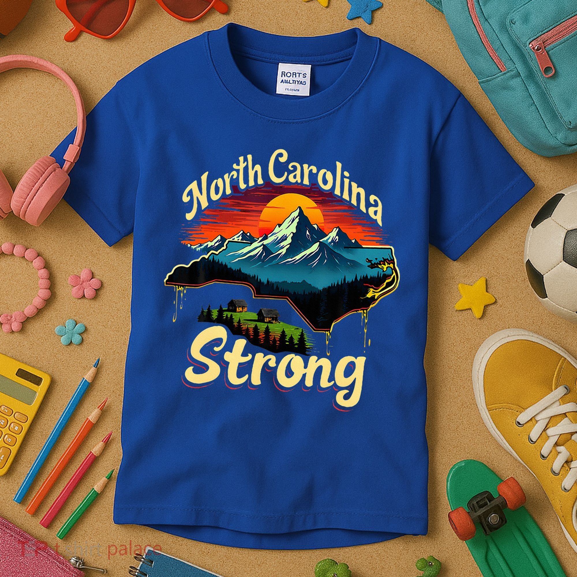 North Carolina Strong Strong Nc State Support Kids T-Shirt