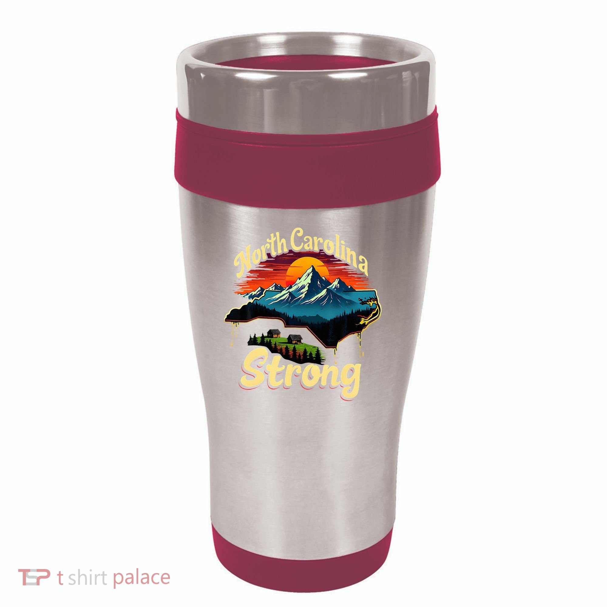 North Carolina Strong Strong Nc State Support 16oz Travel Tumbler