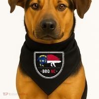 North Carolina State Flag Bbq Nc USA-Made Doggie Bandana thumb 1