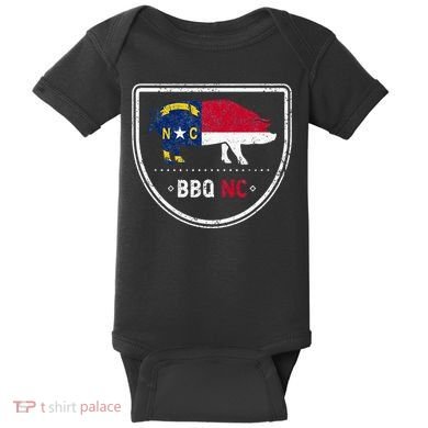 North Carolina State Flag Bbq Nc Baby Bodysuit