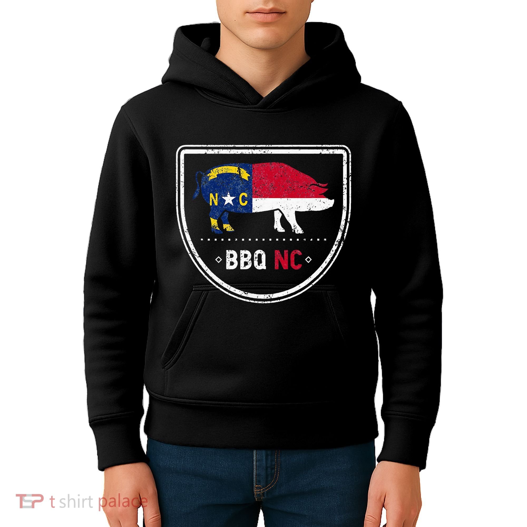 North Carolina State Flag Bbq Nc Kids Hoodie