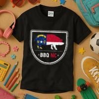 North Carolina State Flag Bbq Nc Kids T-Shirt thumb 3
