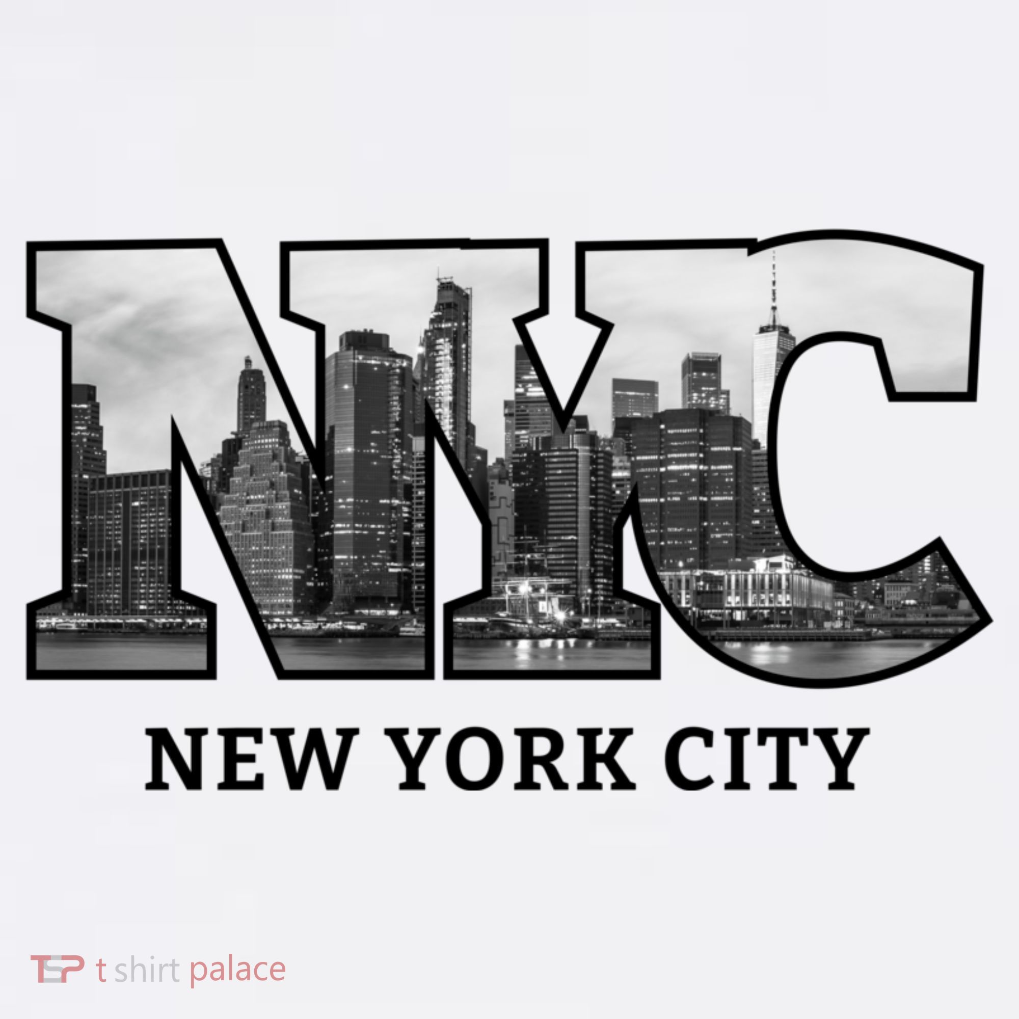 Nyc City Skyline Of Downtown New York City New York T-Shirt