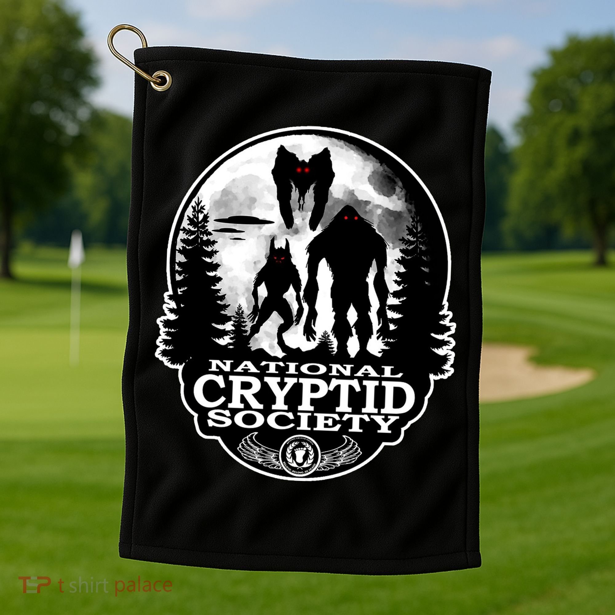 National Cryptid Society Mothman Golf Towel