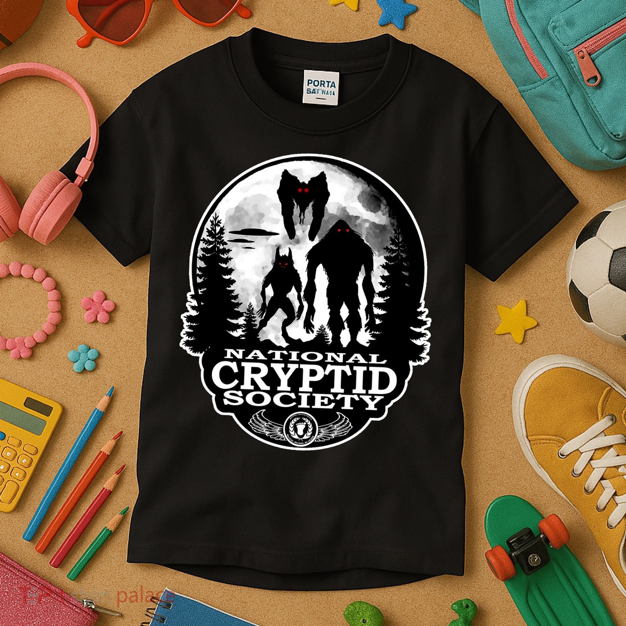 National Cryptid Society Mothman Kids T-Shirt