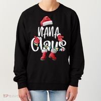 Nana Claus Shirt Santa Hat Matching Christmas Family Group Women's Sweatshirt thumb 0