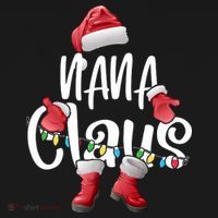 Nana Claus Shirt Santa Hat Matching Christmas Family Group Apron thumb 3