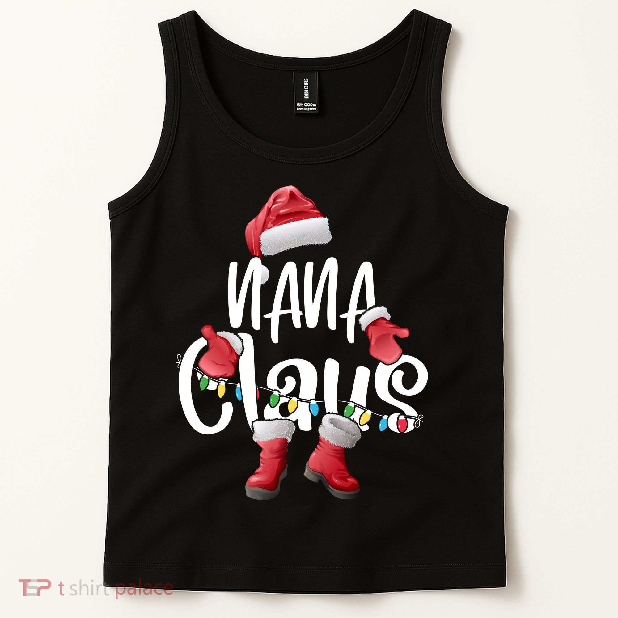 Nana Claus Shirt Santa Hat Matching Christmas Family Group Tank Top