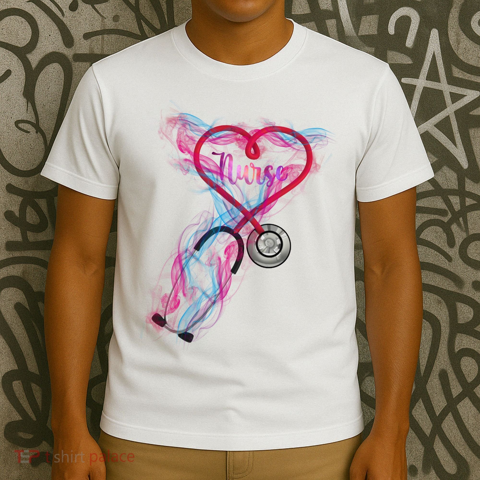 Nurse Colorful Stethoscope Heart Nurse Life T-Shirt
