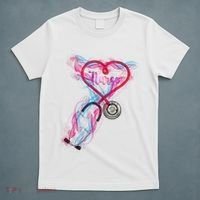 Nurse Colorful Stethoscope Heart Nurse Life T-Shirt thumb 5