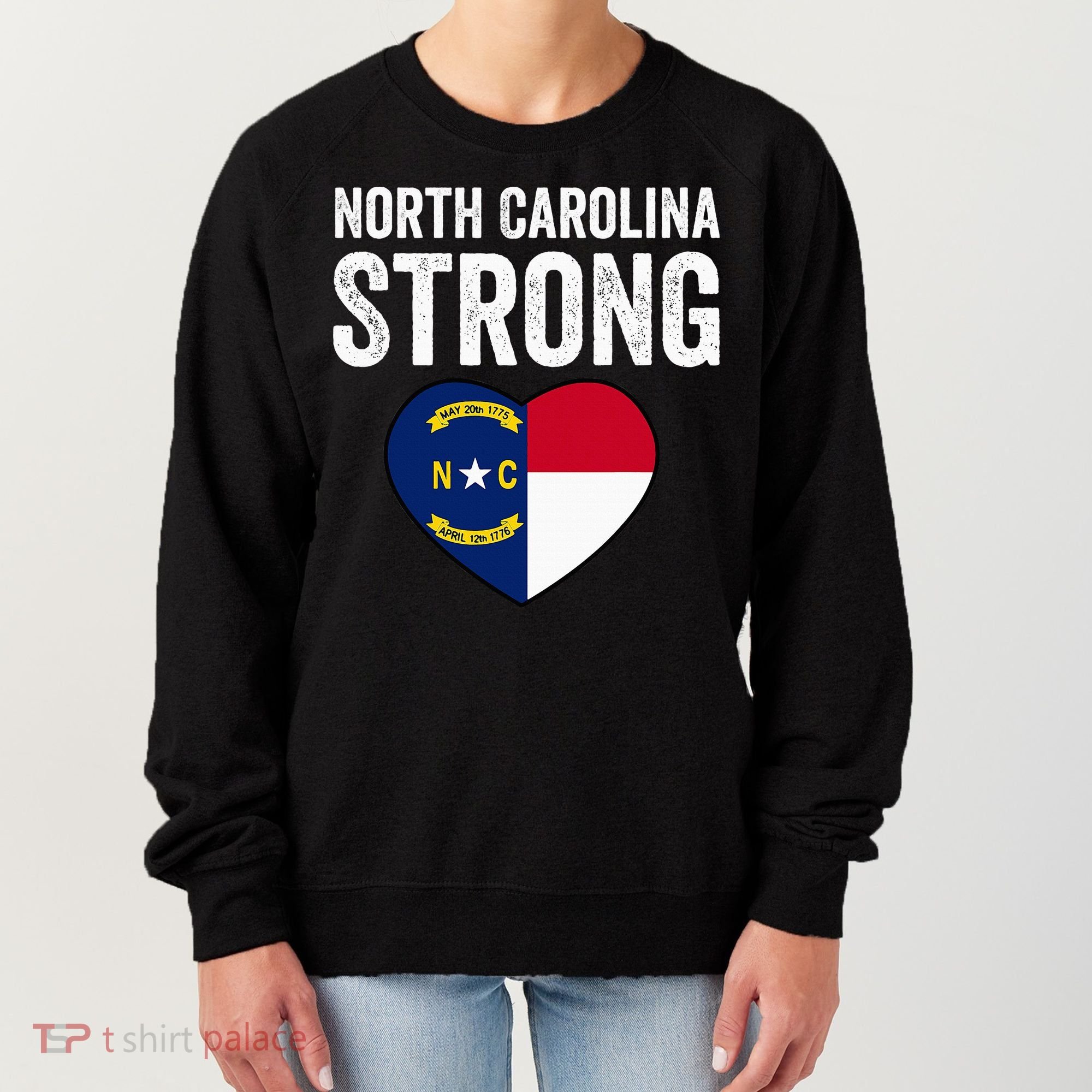 North Carolina Strong With Nc State And Love Women's Sweatshirt