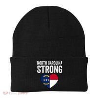 North Carolina Strong With Nc State And Love Beanie thumb 0