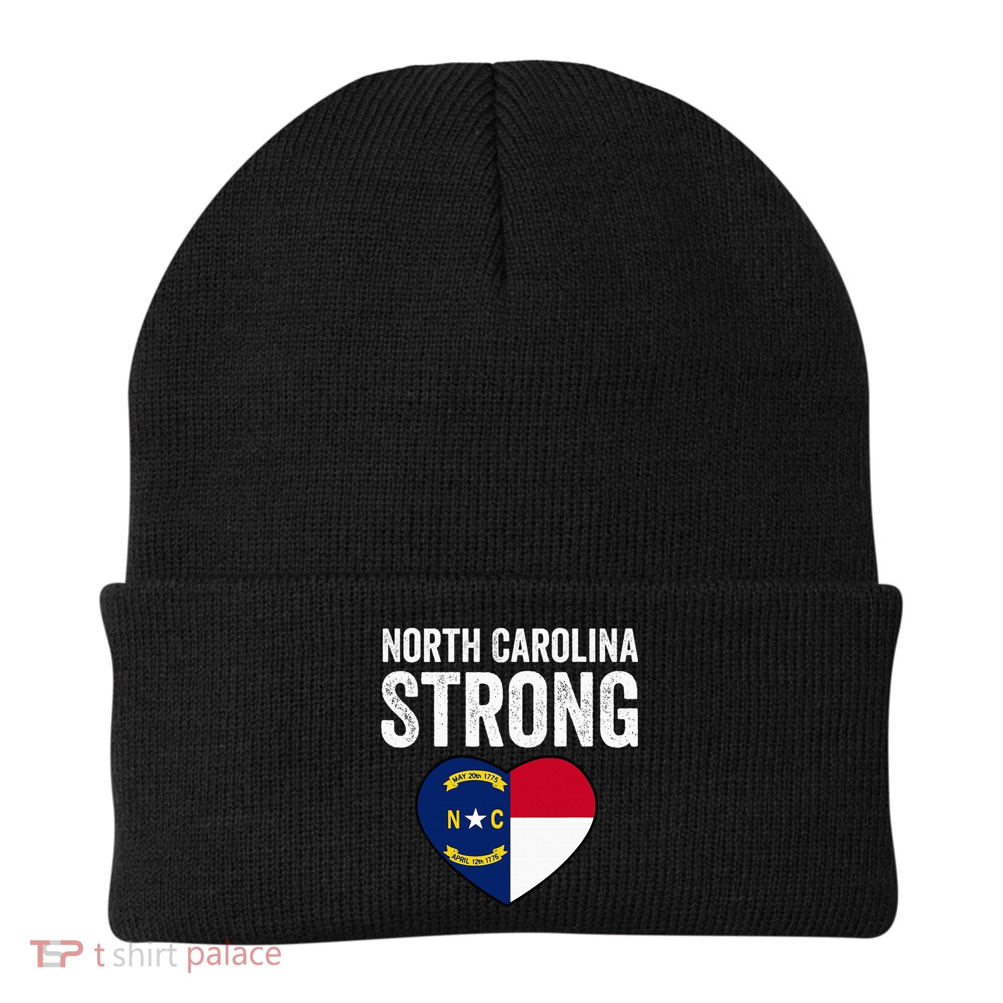 North Carolina Strong With Nc State And Love Beanie
