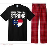 North Carolina Strong With Nc State And Love Pajama Set thumb 0