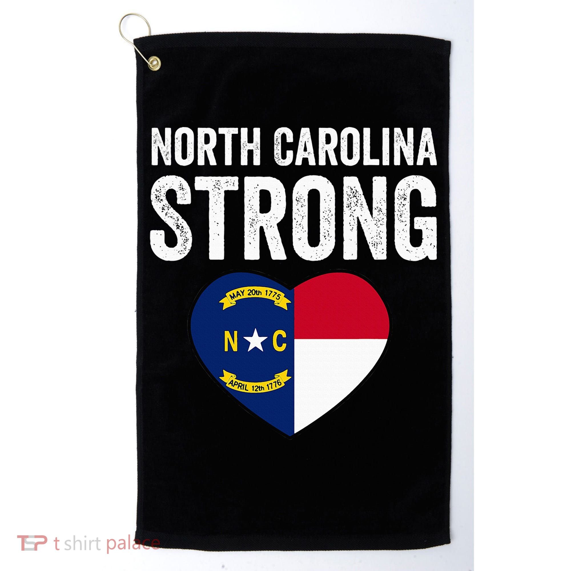 North Carolina Strong With Nc State And Love Golf Towel