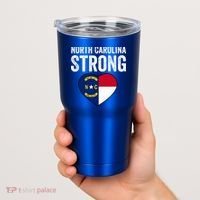 North Carolina Strong With Nc State And Love Tumbler thumb 2