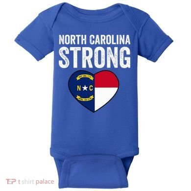 North Carolina Strong With Nc State And Love Baby Bodysuit