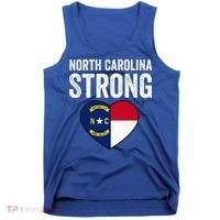 North Carolina Strong With Nc State And Love Tank Top thumb 0