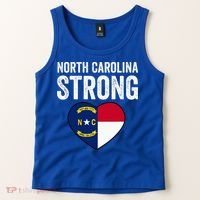 North Carolina Strong With Nc State And Love Tank Top thumb 2