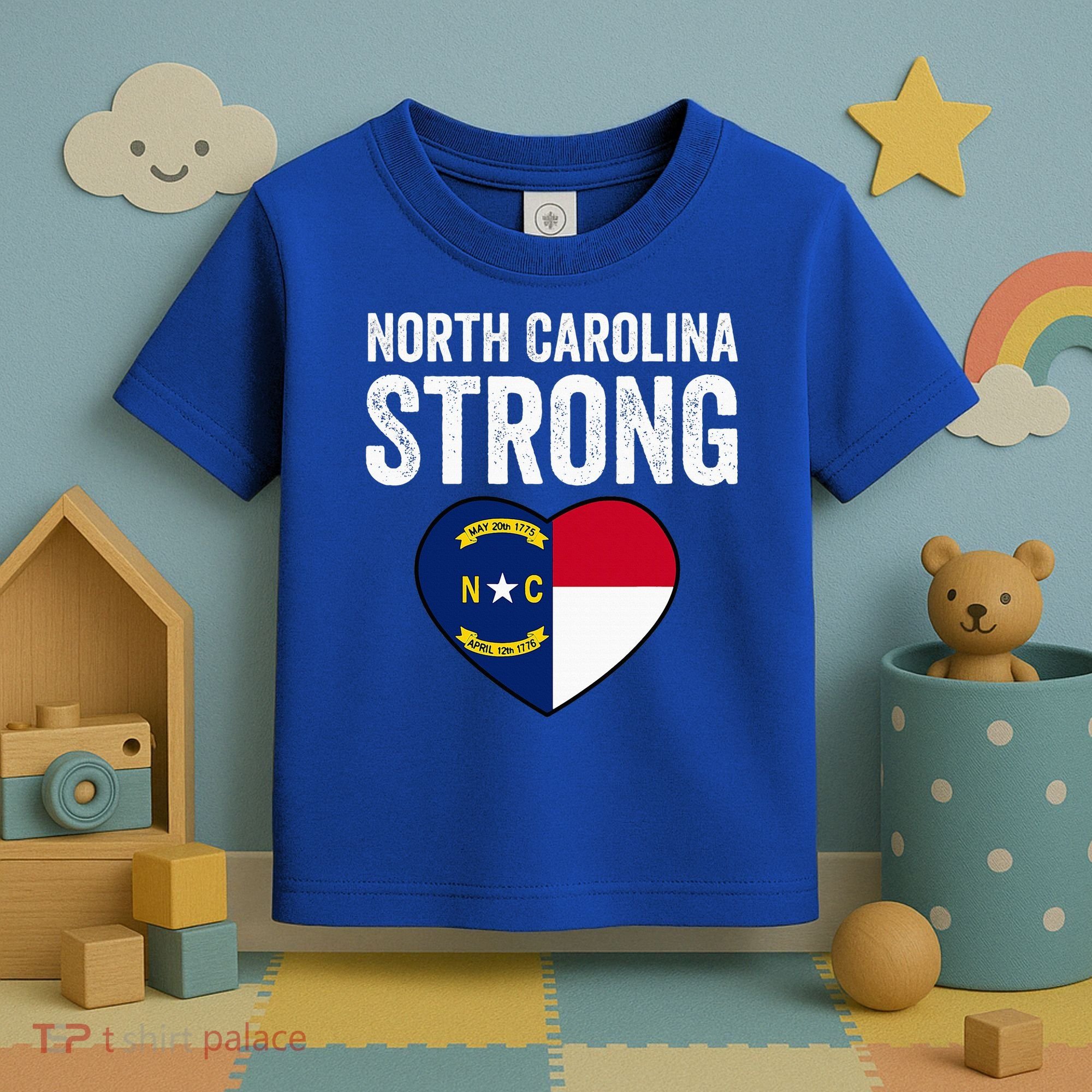 North Carolina Strong With Nc State And Love Toddler T-Shirt
