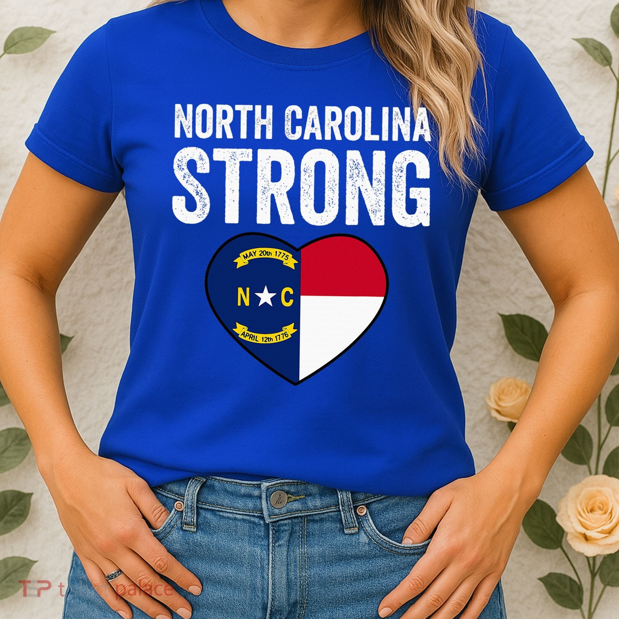 North Carolina Strong With Nc State And Love Women's T-Shirt