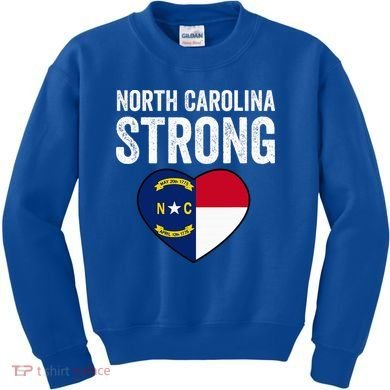 North Carolina Strong With Nc State And Love Kids Sweatshirt