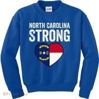 North Carolina Strong With Nc State And Love Kids Sweatshirt thumb 0