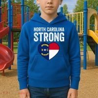 North Carolina Strong With Nc State And Love Kids Hoodie thumb 2