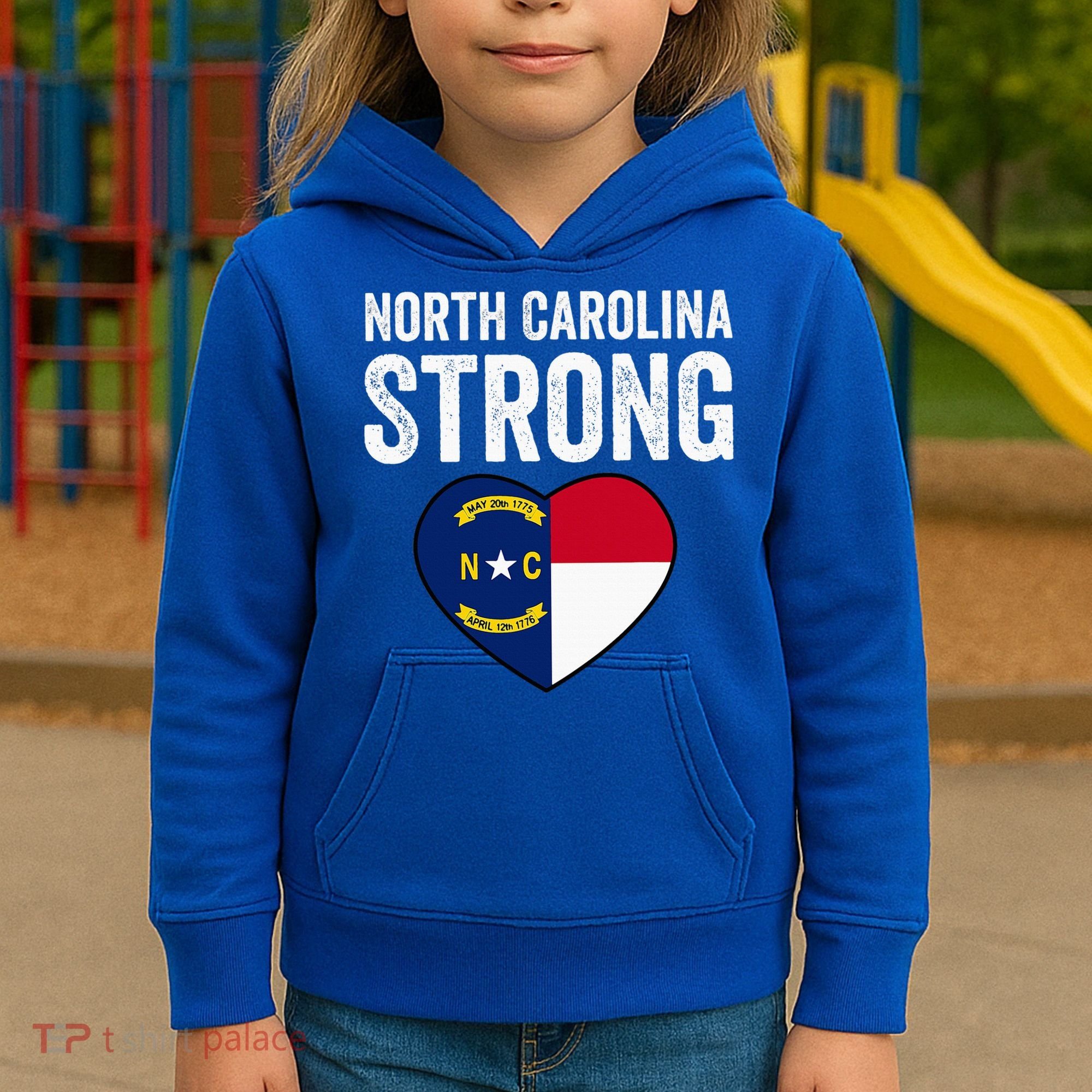 North Carolina Strong With Nc State And Love Kids Hoodie