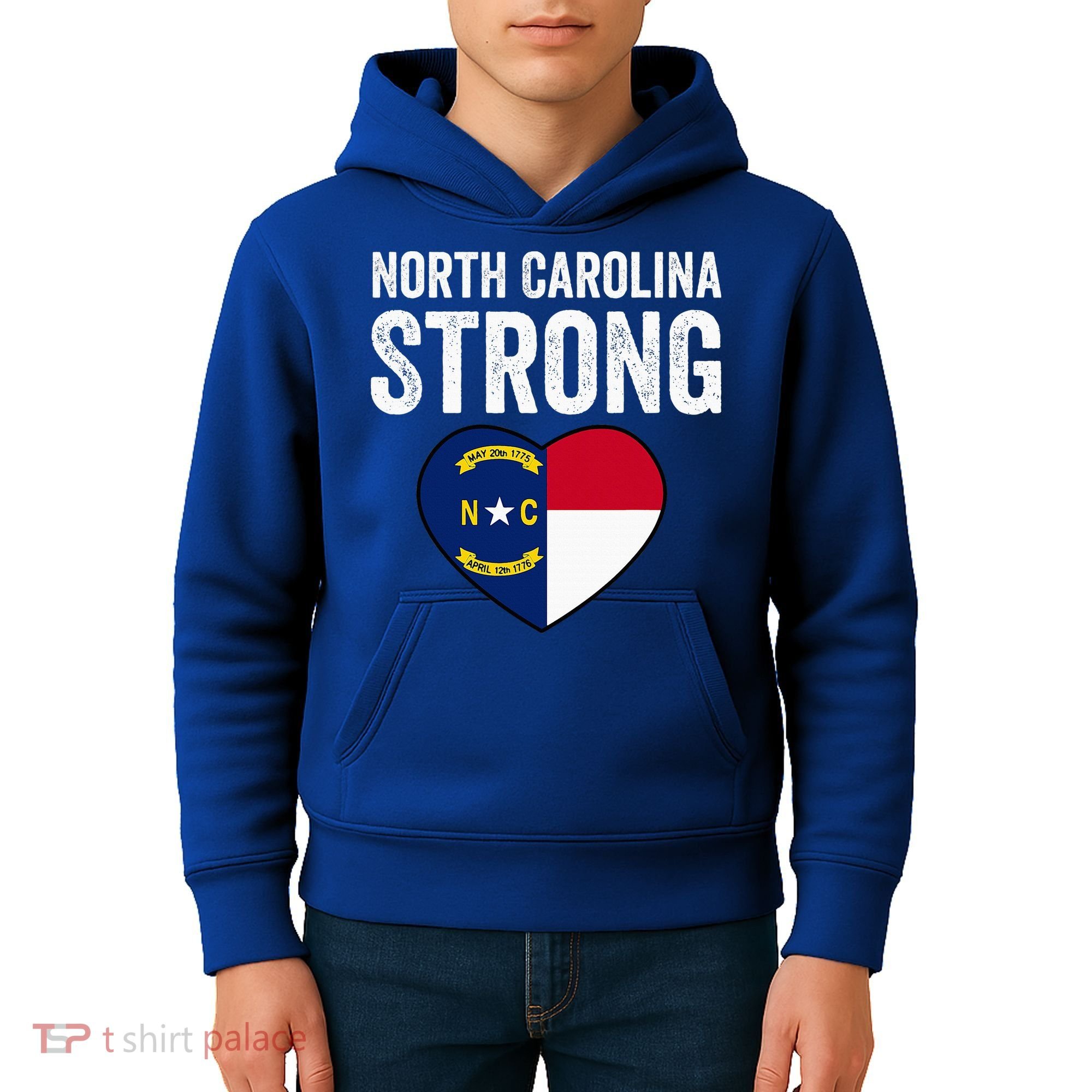 North Carolina Strong With Nc State And Love Kids Hoodie