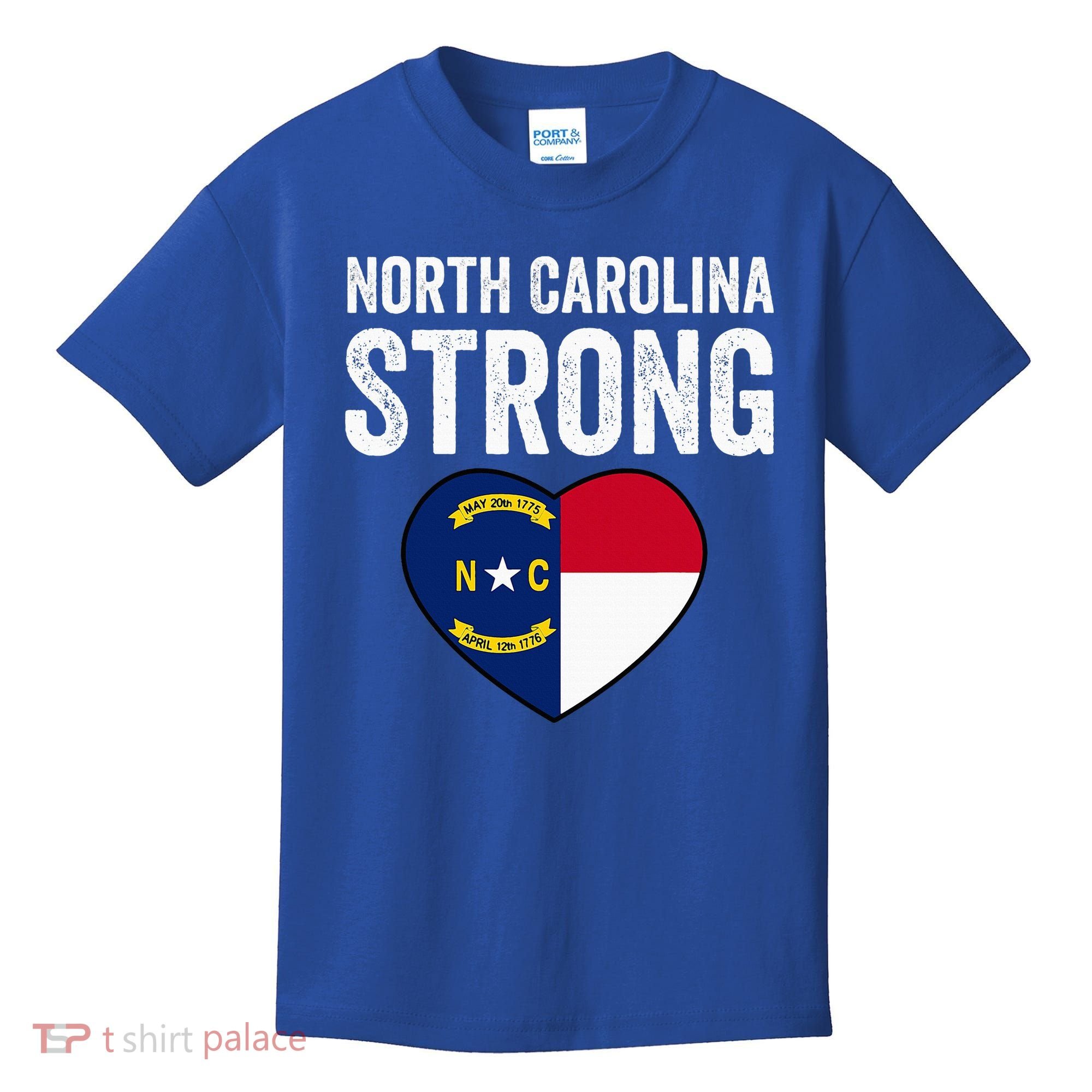 North Carolina Strong With Nc State And Love Kids T-Shirt