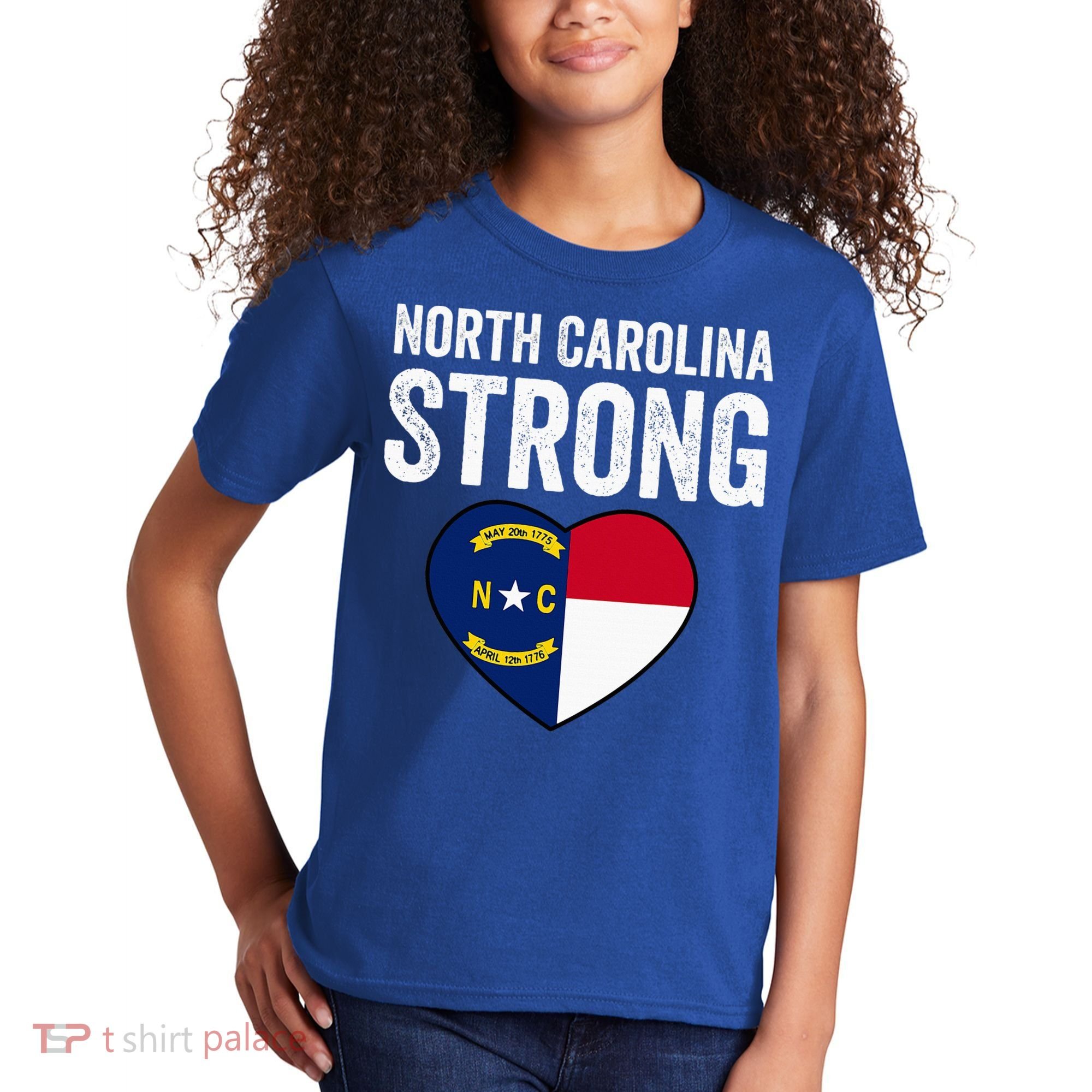 North Carolina Strong With Nc State And Love Kids T-Shirt