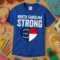 North Carolina Strong With Nc State And Love Kids T-Shirt thumb 3