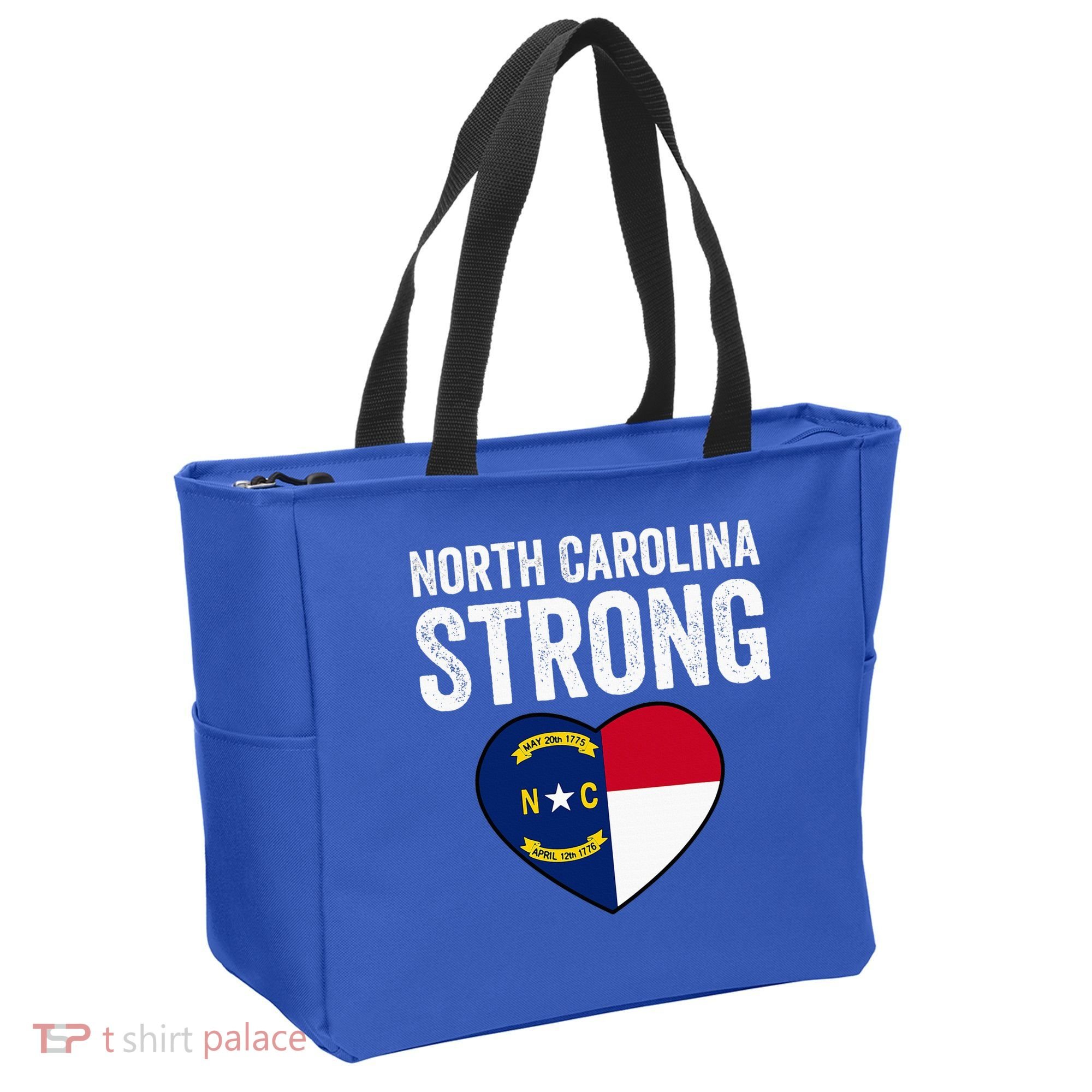 North Carolina Strong With Nc State And Love Tote Bag