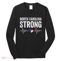 North Carolina Strong With Nc State And Love North Carolina Long Sleeve Shirt thumb 0