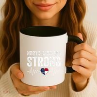 North Carolina Strong With Nc State And Love North Carolina Coffee Mug thumb 3