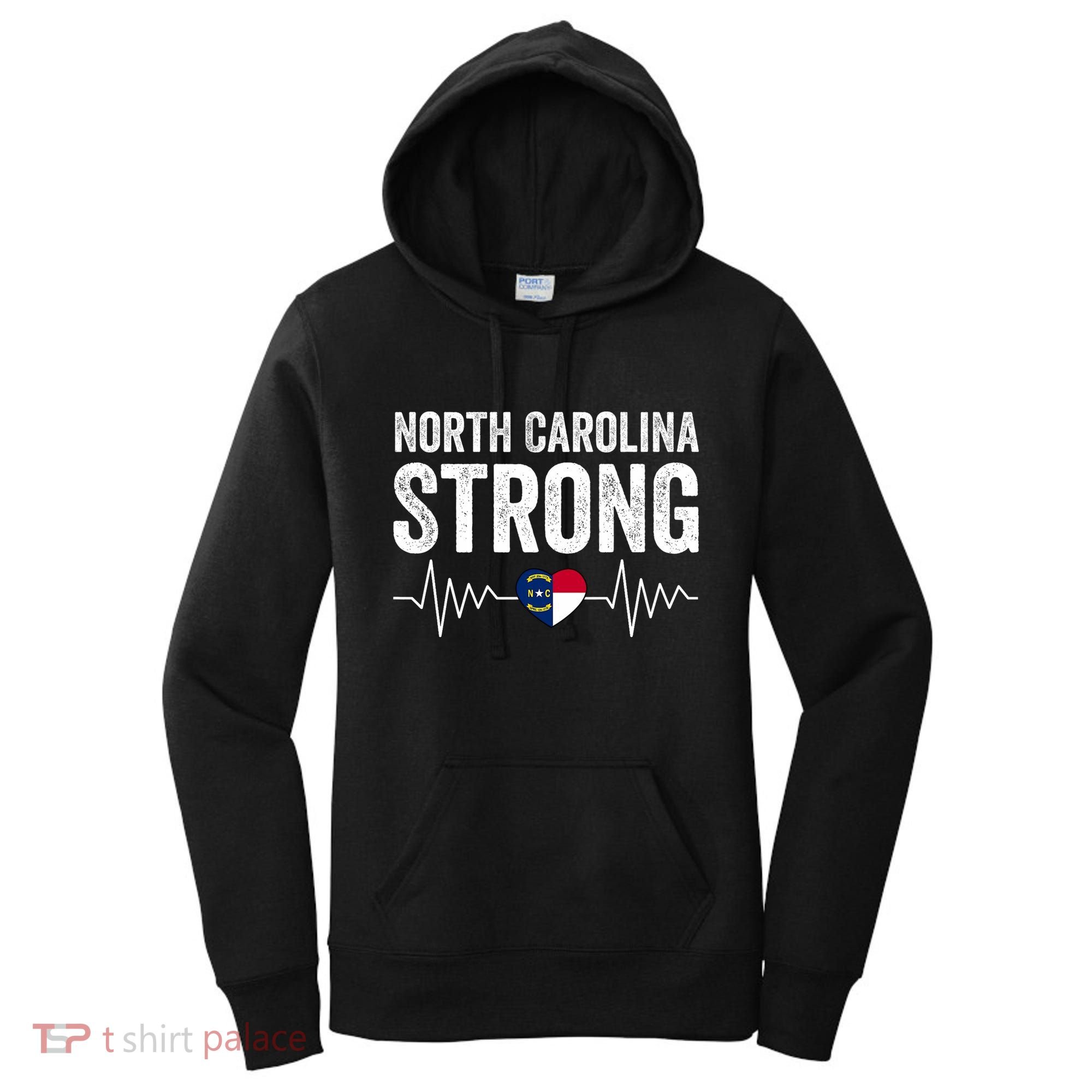 North Carolina Strong With Nc State And Love North Carolina Women's Hoodie