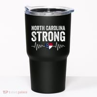 North Carolina Strong With Nc State And Love North Carolina Tumbler thumb 0
