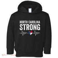 North Carolina Strong With Nc State And Love North Carolina Toddler Hoodie thumb 0