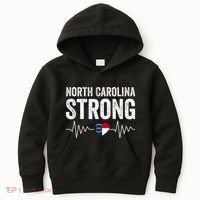 North Carolina Strong With Nc State And Love North Carolina Kids Hoodie thumb 0