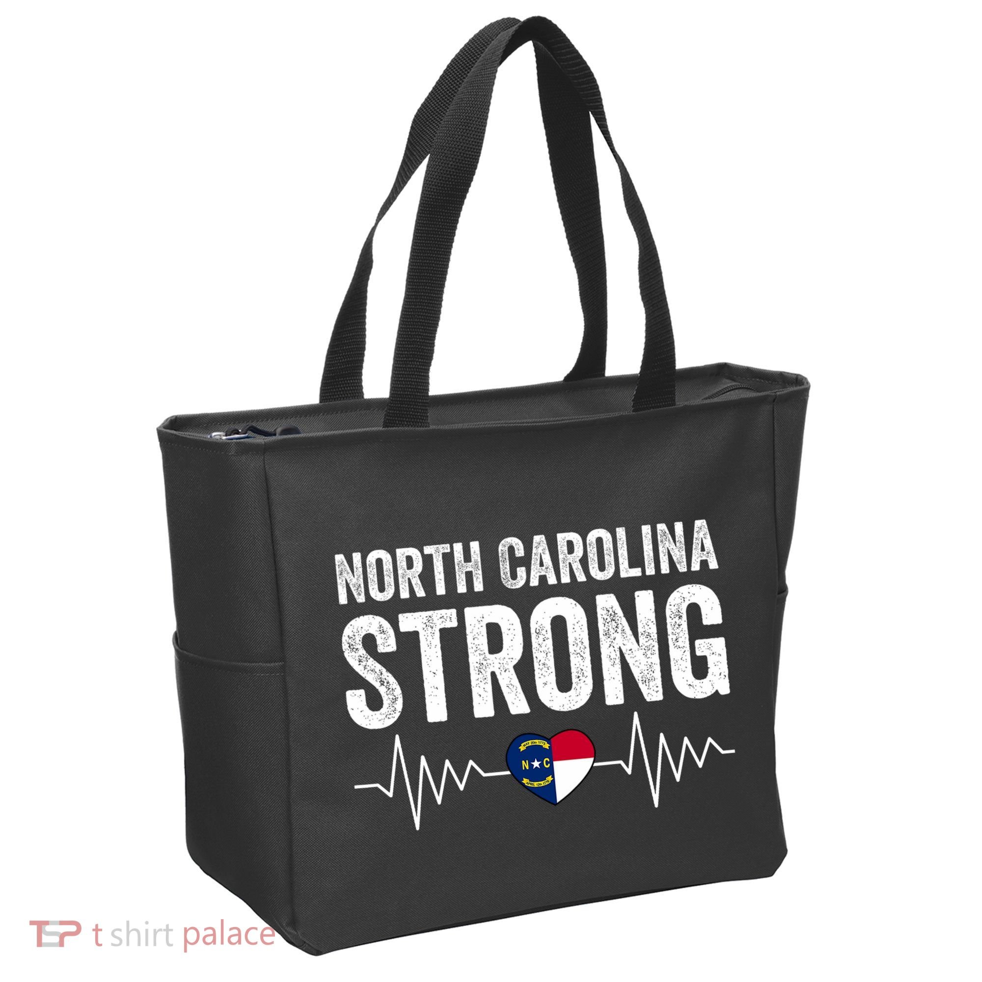 North Carolina Strong With Nc State And Love North Carolina Tote Bag