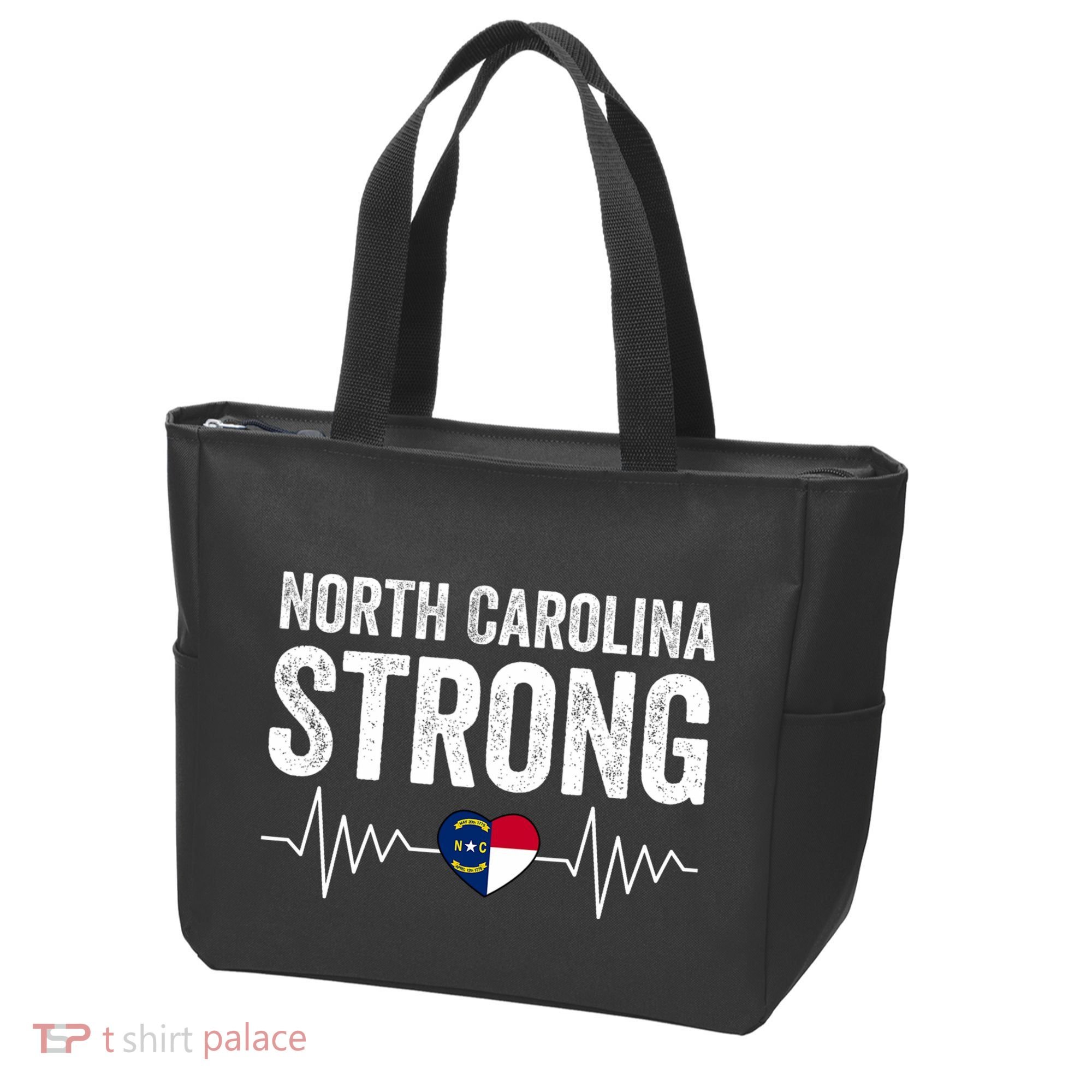 North Carolina Strong With Nc State And Love North Carolina Tote Bag