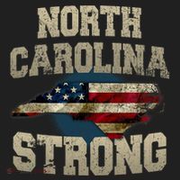 North Carolina Strong With Nc State And Usa Flag Overlay Women's Sweatshirt thumb 2